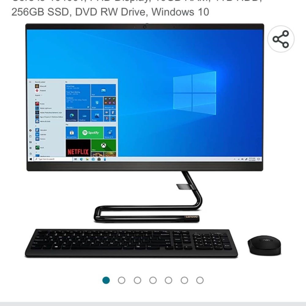 Lenovo All in One touchscreen PC 23.8”
.